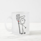 へらを持つシェフ フロストグラスマグカップ (左)