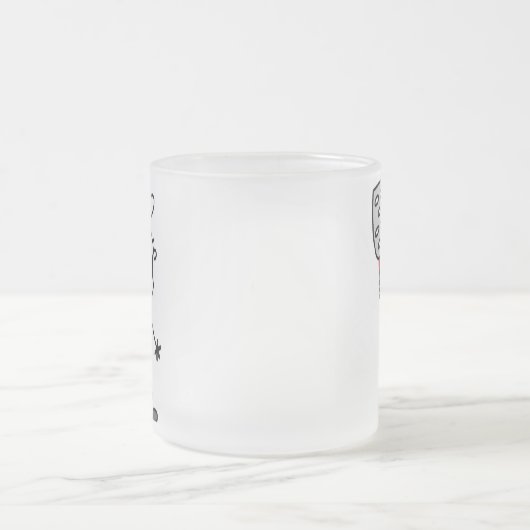 へらを持つシェフ フロストグラスマグカップ (中央)