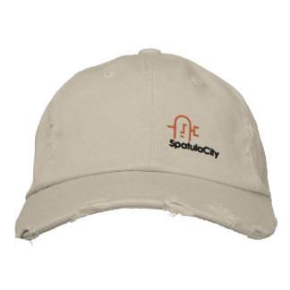 へら都市表面が硬い帽子 刺繍入りキャップ