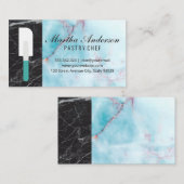 へら | 海花崗岩 | 黒大理石 名刺 (正面/裏面)