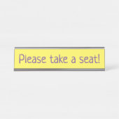 へりくだった人は坐って下さい デスクネームプレート (正面)