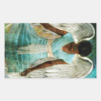 へりくだった天使 長方形シール