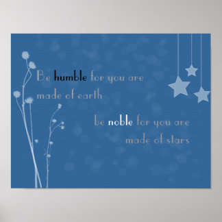 「へりくだって、高貴になれ」のポスター ポスター