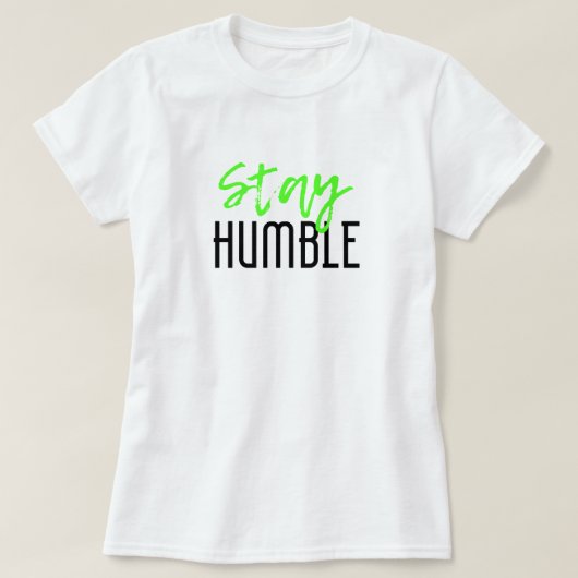 へりくだって Tシャツ (デザイン正面)