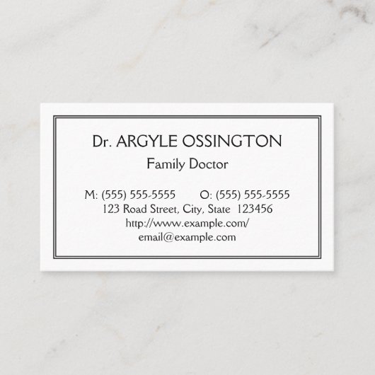 へりくだり、シンプル、健康気にプロフェッショナル 名刺 (正面)