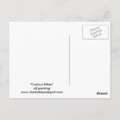 「へんてこな子猫」黒猫アートのはがき ポストカード (裏面)