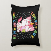 へんとうアウト、アイスクリーム | ユニコーン猫 アクセントクッション (正面(垂直))