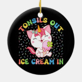 へんとうアウト、アイスクリーム | ユニコーン猫 セラミックオーナメント (裏面)