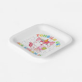 へんとうアウト、アイスクリーム | ユニコーン猫 ペーパープレート (傾斜あり)