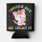 へんとうアウト、アイスクリーム | ユニコーン猫 缶クーラー (正面)