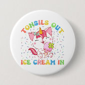 へんとうアウト、アイスクリーム | ユニコーン猫 缶バッジ (正面)