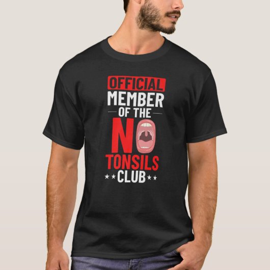 へんとう切除へんとう腺の除去回復手術を受ける Tシャツ (正面)