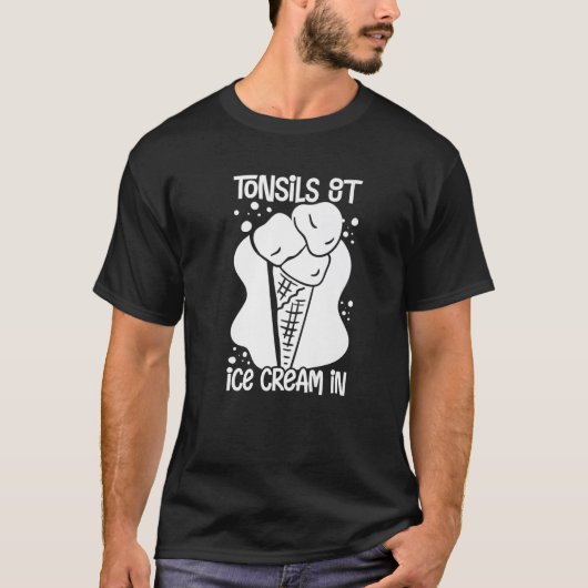 へんとう切除へんとう腺の除去回復手術を受ける Tシャツ (正面)