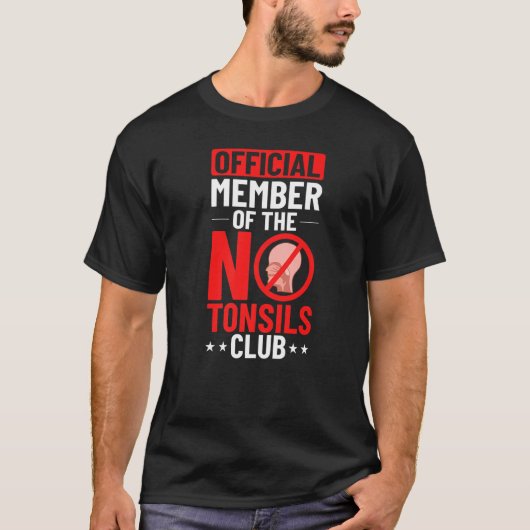 へんとう切除へんとう腺の除去回復手術を受ける Tシャツ (正面)
