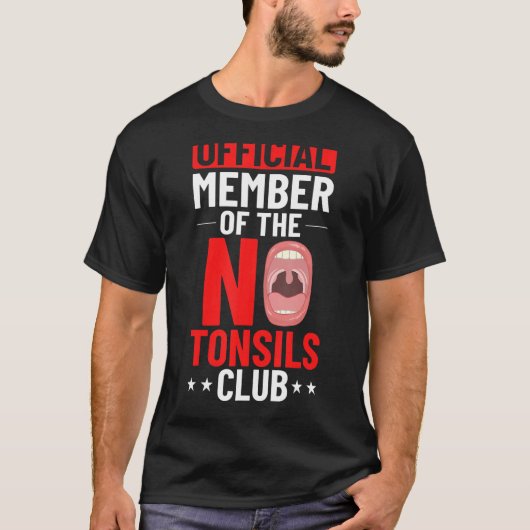へんとう切除へんとう腺の除去回復手術を受ける Tシャツ (正面)