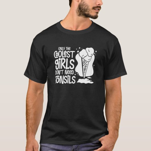 へんとう切除へんとう腺の除去回復手術を受ける Tシャツ (正面)