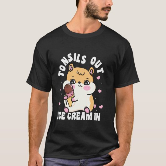 へんとう切除術ハムスターへんとう切除レコ Tシャツ (正面)