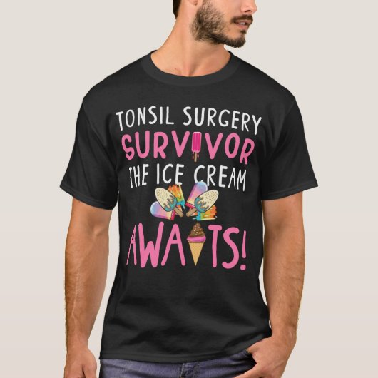 へんとう腺の手術を受けた人が治る Tシャツ (正面)