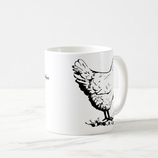 へん、ペットチキンが私に朝食を作ってくれる コーヒーマグカップ (正面右)