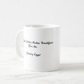 へん、ペットチキンが私に朝食を作ってくれる コーヒーマグカップ (正面左)