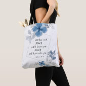 へブル13:5わたしはあなた離れを決して トートバッグ (クローズアップ)