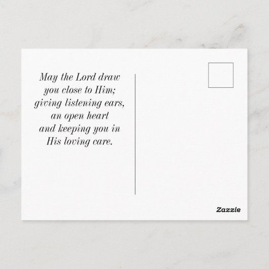 へブル13:5わたしはあなた離れを決して ポストカード (裏面)