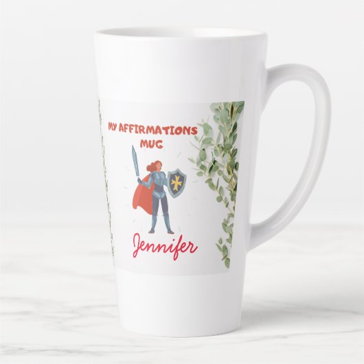 へブル13:6はっきりした肯定恐れなしイエスカスタム様 カフェラテマグ (右)