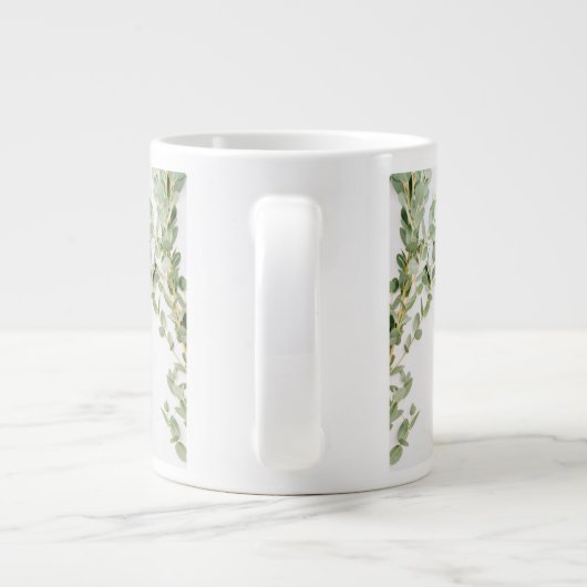 へブル13:6はっきりした肯定恐れなしイエスカスタム様 ジャンボコーヒーマグカップ (裏面)