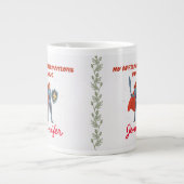 へブル13:6はっきりした肯定恐れなしイエスカスタム様 ジャンボコーヒーマグカップ (正面)