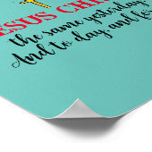 へブル13:8 "イエス・キリストも同じ…" ポスター (角)