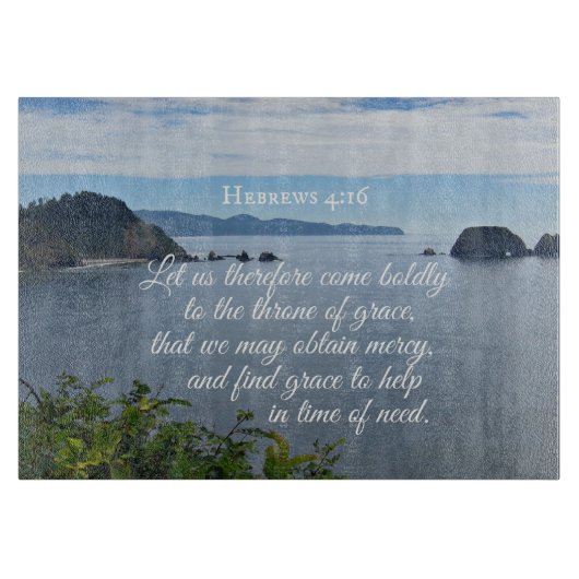 へブル4:16わたしたちは大胆来に、 カッティングボード (正面)