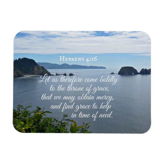 へブル4:16わたしたちは大胆来に、 マグネット (横)