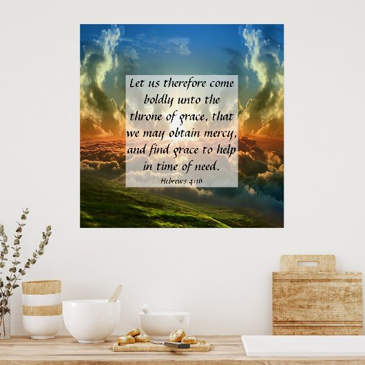 へブル4:16 ポスター (キッチン)