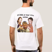 べたつく物を愛したら警笛を鳴らして下さい Tシャツ (裏面)