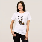 べっ甲猫 ねこ 置物 倒した 犯人は誰だ トライブレンドTシャツ (正面全面)