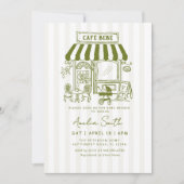 べべカフェ ホームカフェ風 ベビーシャワー 招待状 (正面)