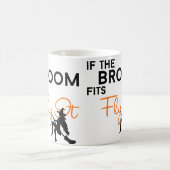 ほうきが合ったら、それを飛ばして下さい コーヒーマグカップ (中央)