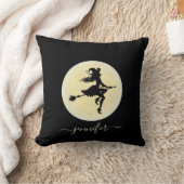 ほうきのコースターの魔パーソナライズされた女 クッション (ブランケット)