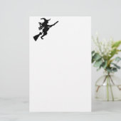 ほうきのシルエットの魔法使い 便箋 (スタンド正面)