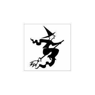 ほうきのハロウィンの装飾のカスタムの魔法使い ラバースタンプ