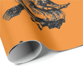 ほうきのハロウィンラッピング紙の魔女 ラッピングペーパー (ロールコーナー)