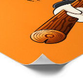 ほうきのハロウィーンの魔女 ポスター (角)