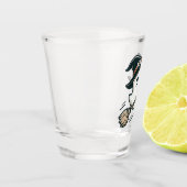 ほうきの可愛飛んでいるい魔女幽霊 – ハロウィーン ショットグラス (左)