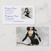 ほうきの名刺を持つ魔法使い 名刺 (正面/裏面)