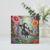 ほうきの小さな魔女と猫ハロウィーン シーズンカード (スタンド正面)