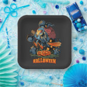 ほうきの怖い魔女紙プレート ペーパープレート (パーティー)