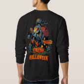 ほうきの恐ろしい魔女 スウェットシャツ (裏面)