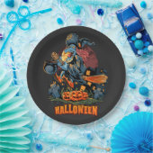 ほうきの恐ろしい魔女 ペーパープレート (パーティー)