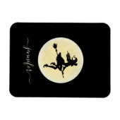 ほうきの魔女パーソナライズされた マグネット (横)