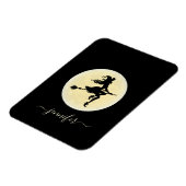 ほうきの魔女パーソナライズされた マグネット (左側)